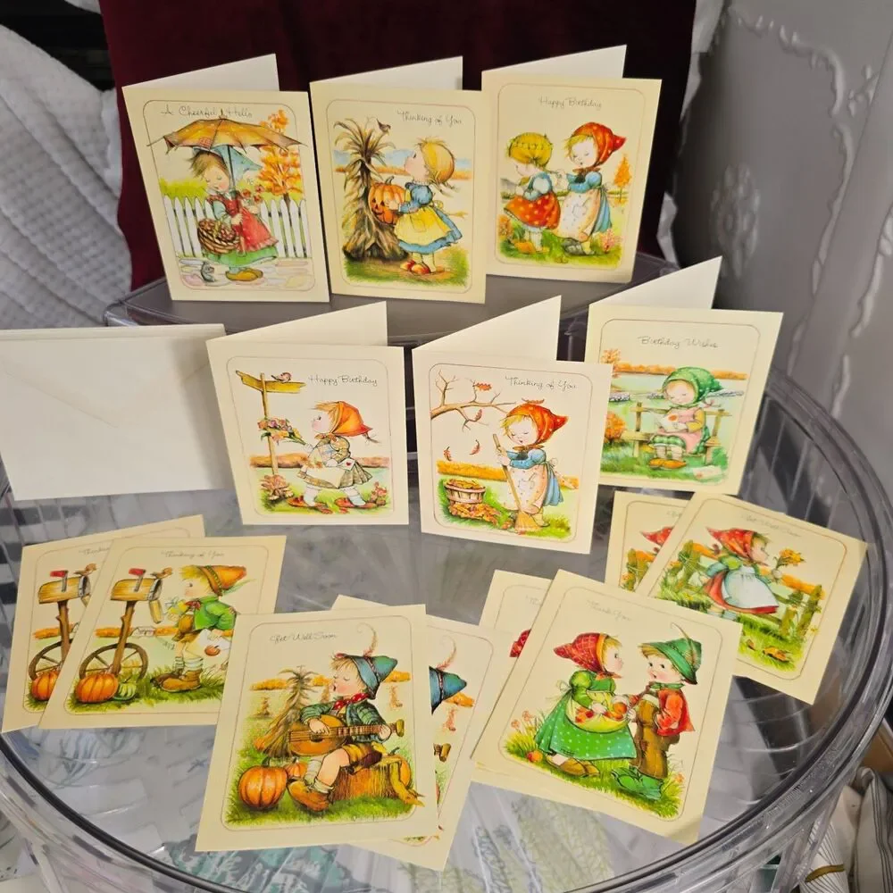 Vintage Anneliese Little Helpers Little Children Greeting Cards w/Env Unused